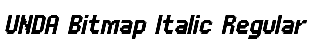 UNDA Bitmap Italic Regular